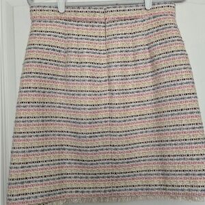 Ann Taylor Multicolor Tweed A-Line Skirt